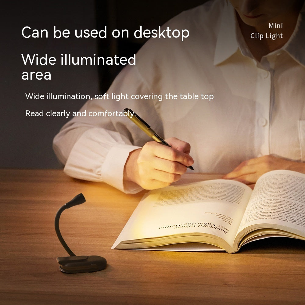 Book Holder Small Night Lamp USB Rechargeable LED Eye Protection