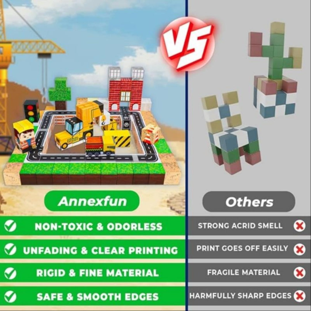 Magnetic Block Toy Engineering Blocks -100pcs