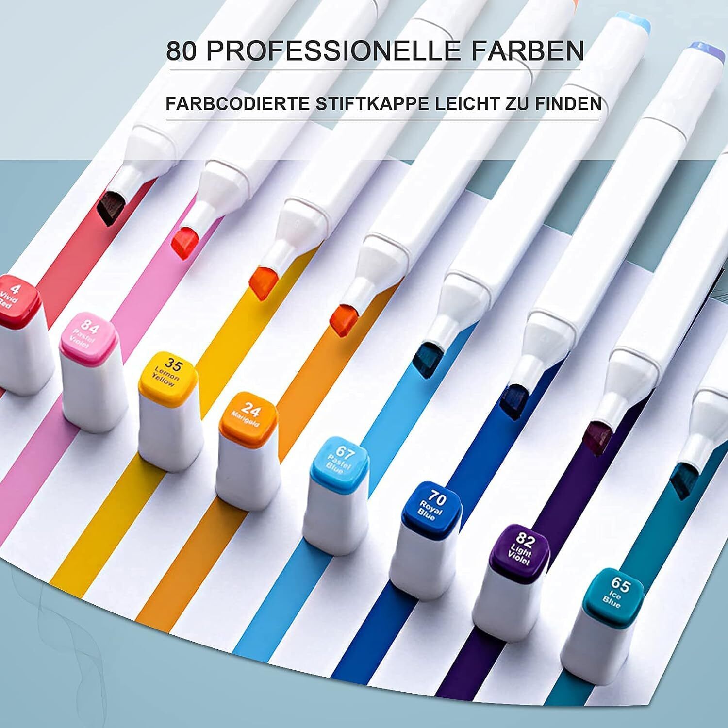 80 Colors Farbe Acrylstifte Markers Set Permanent Dual Tip Pen For DlY Graffiti Sketch Art Supplies Drawing Craft